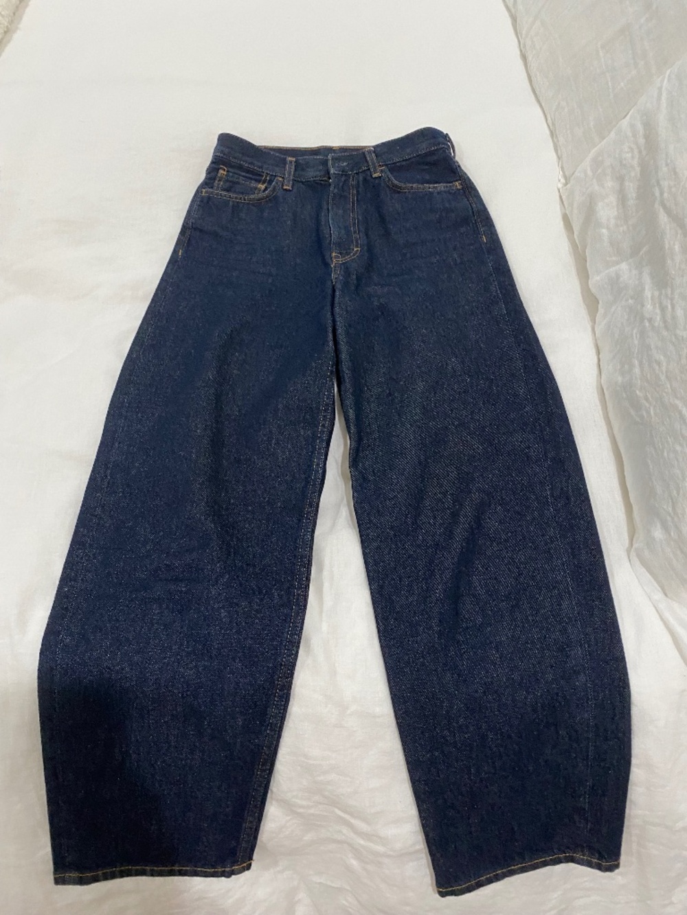 COS Barrel Leg Dark Wash Jeans